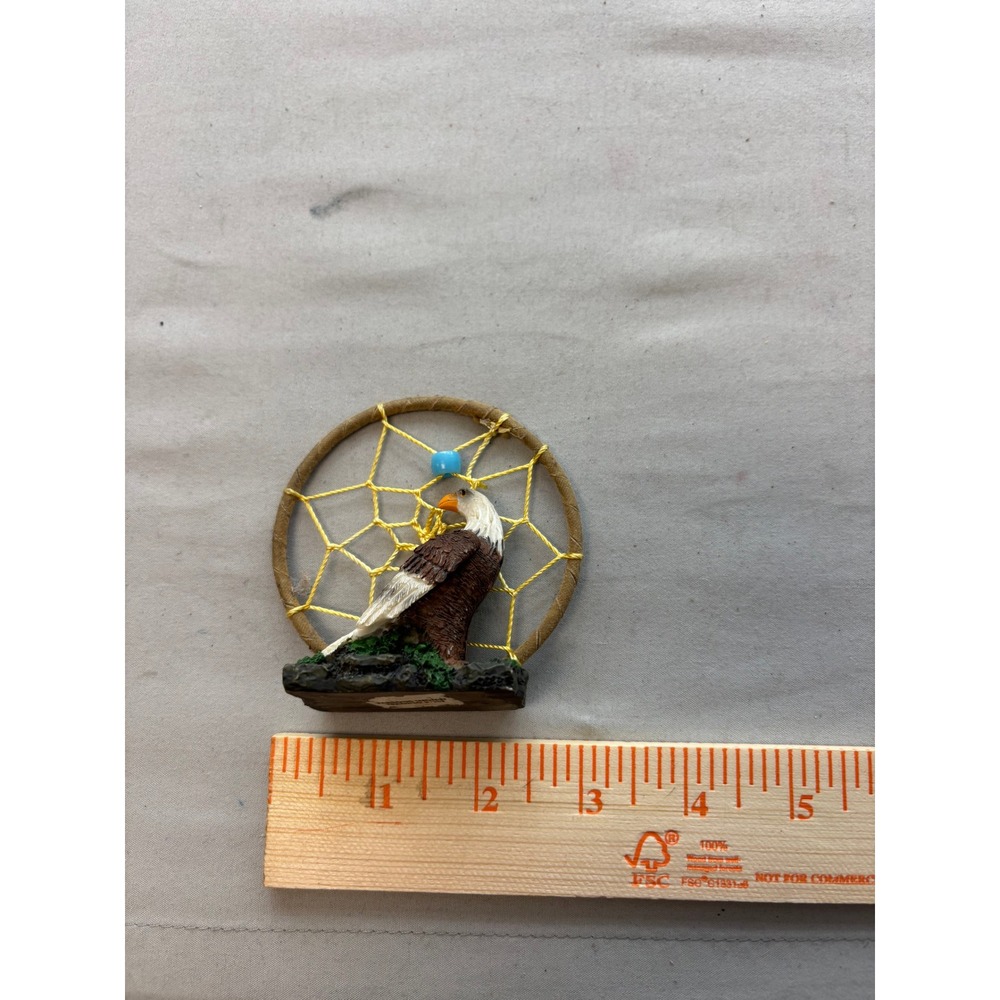 Parsons Indian Trading Post Miniature Bald Eagle Dreamcatcher Figurine Souvenir